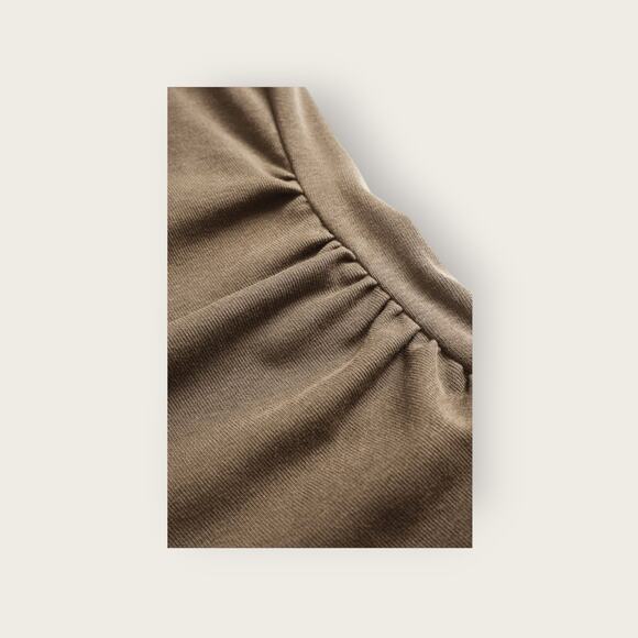 Micas Asymmetric Buckle Strap Knit Tank Top – Khaki – NWT - Picture 5 of 6